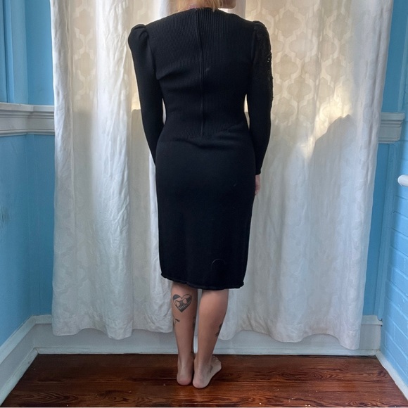 pat sandler for wellmore vintage 1970s midi sweater dress size 4 - Picture 4 of 8